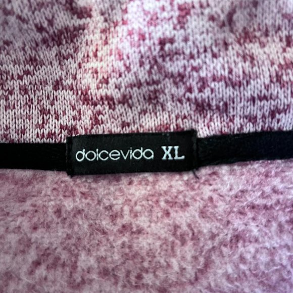 Dolce Vida, Pink Sweater Fleece Zip up, Extra Large, XL - Picture 7 of 7